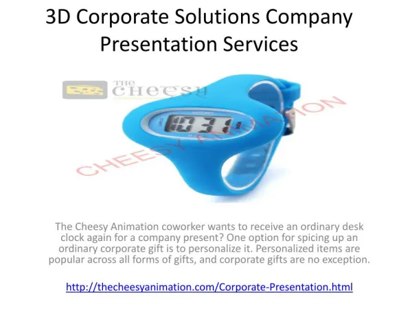 3D Corporate Solutions Company Presentation Services