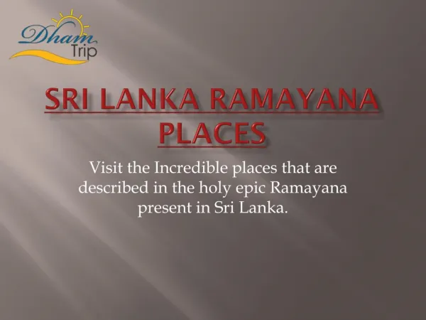 Sri Lanka Ramayana places - Ashok Vatika in Sri Lanka