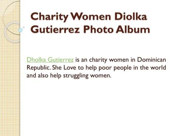 Charity Women Diolka Gutierrez Photo Album
