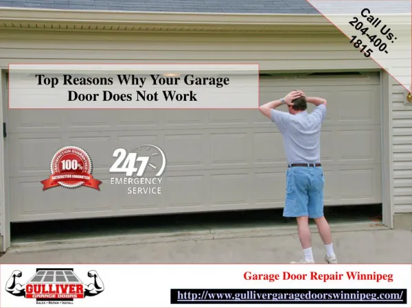 Top Reasons Why Your Garage Door Does Not Work