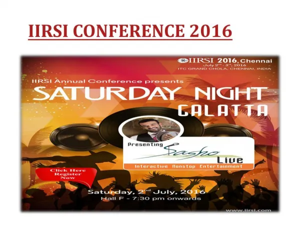 Iirsi conference 2016