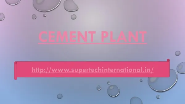 Cement Plants Machine manufacturers in india