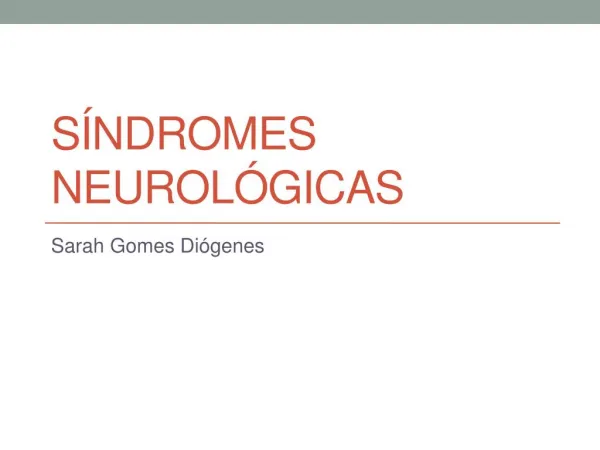 Sindromes neurologicas