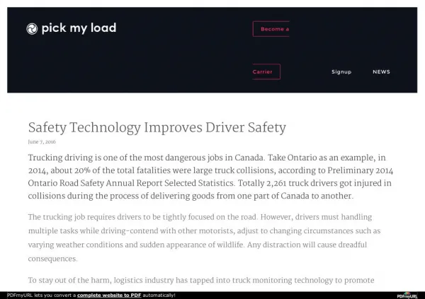 Safety Technology Improves Driver Safety