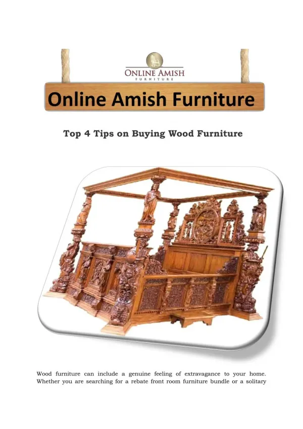 Top 4 Tips on Buying Wood Furniture