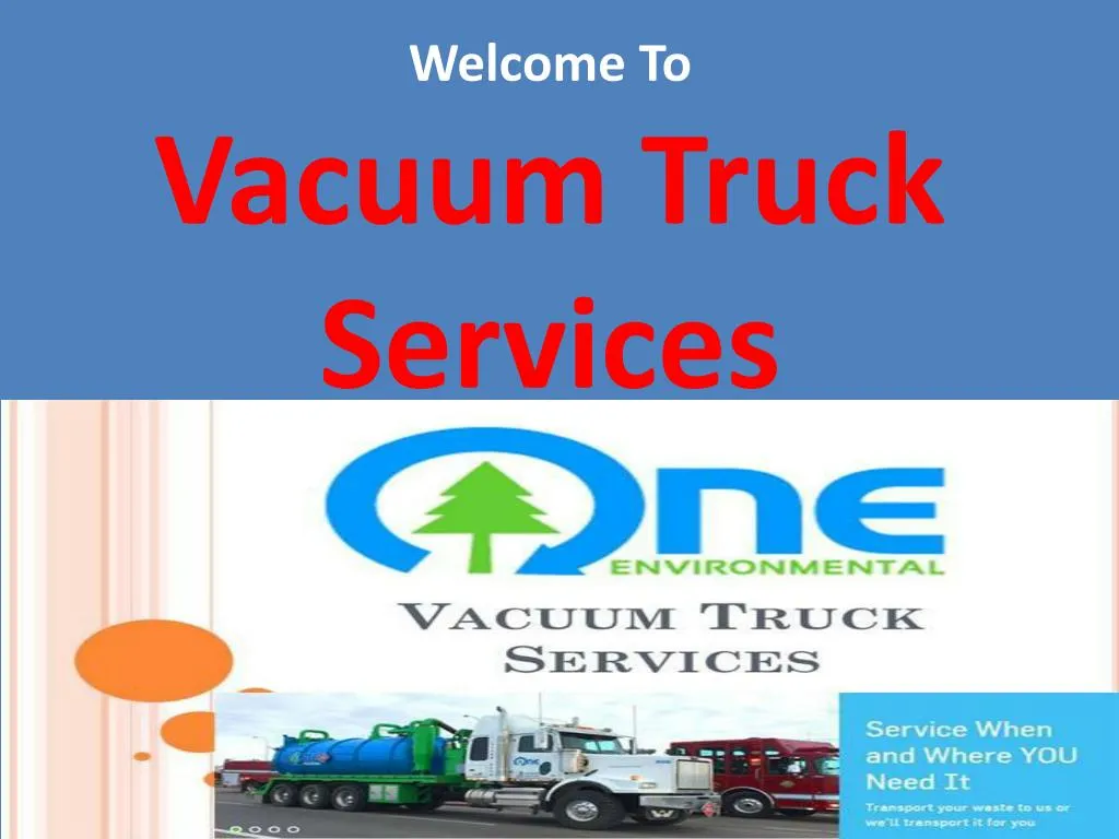 welcome to vacuum truck services