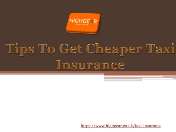 https www highgear co uk taxi insurance