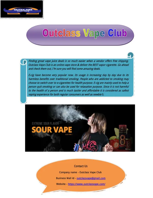 Find Best E Cig Online Store in USA