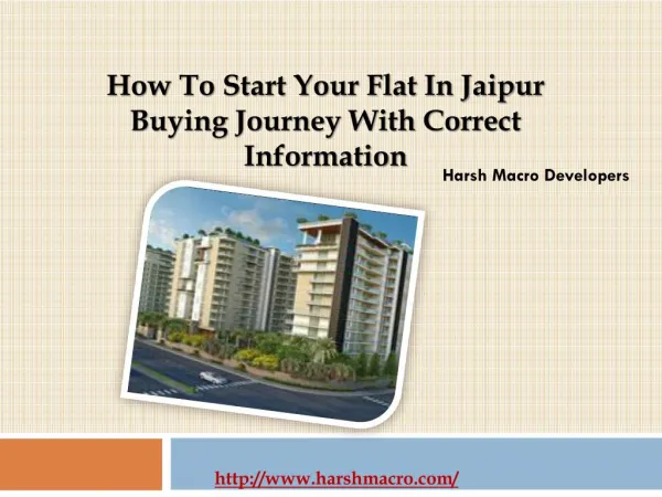 How to Start Your Flat in Jaipur Buying Journey with Correct Information