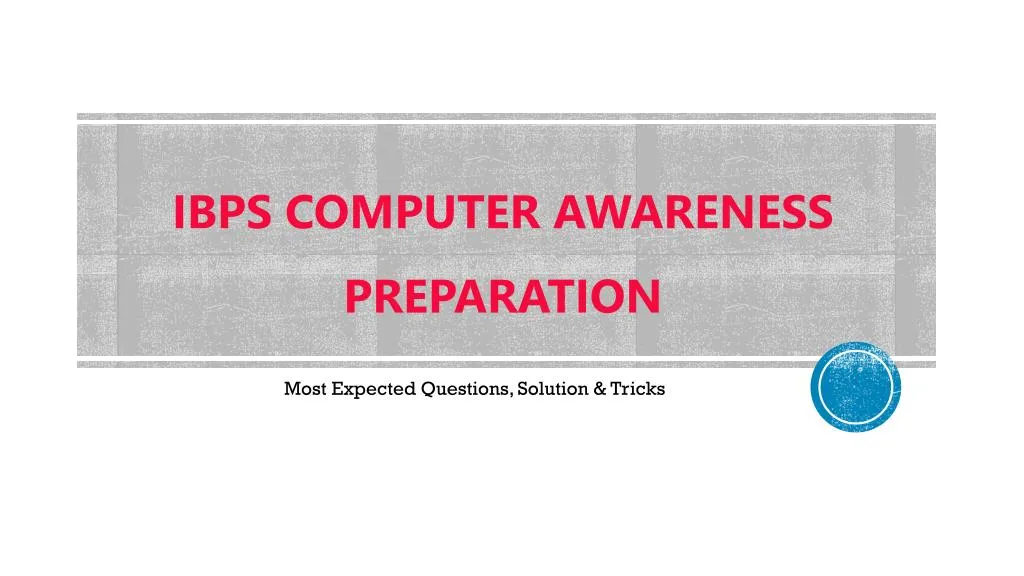 ibps computer awareness preparation