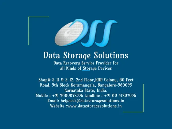 Data Recovery Services Bangalore