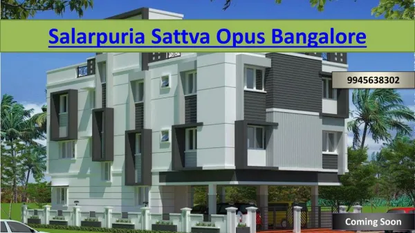 Salarpuria Sattva Opus Bangalore