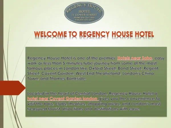 Regency House Hotel London