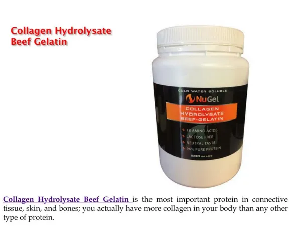 Collagen Hydrolysate Pure Gelatin Powder