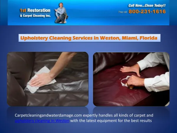 Best Upholstery Cleaning Services in Weston