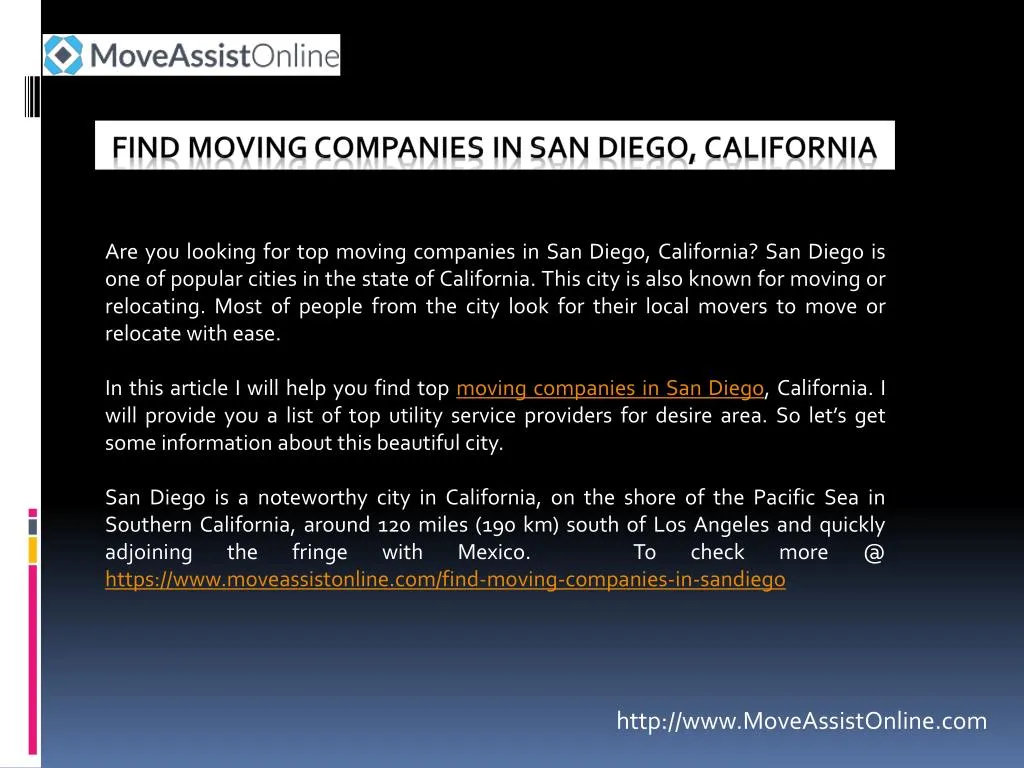 find moving companies in san diego california