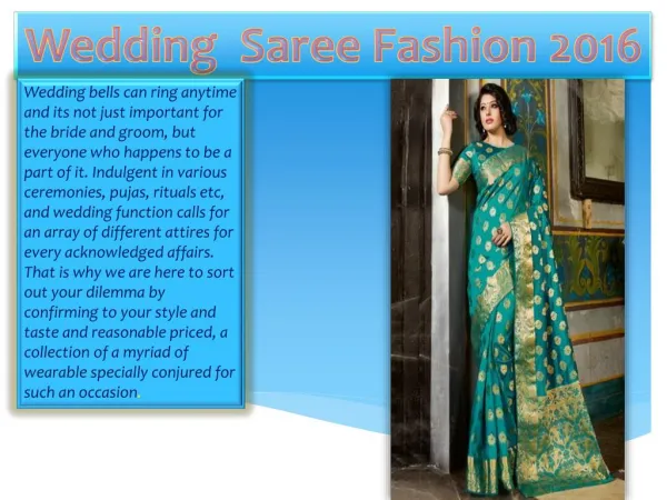 Weeding Saree Fashion2016