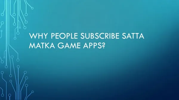 subscribe Satta Matka Game Apps