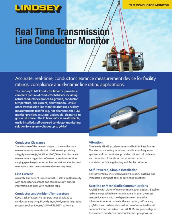 Real Time Transmission Line Conductor Monitor