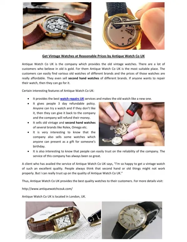 watch repairs uk