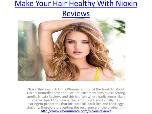 Improve Hair Growth With Nioxin Reviews