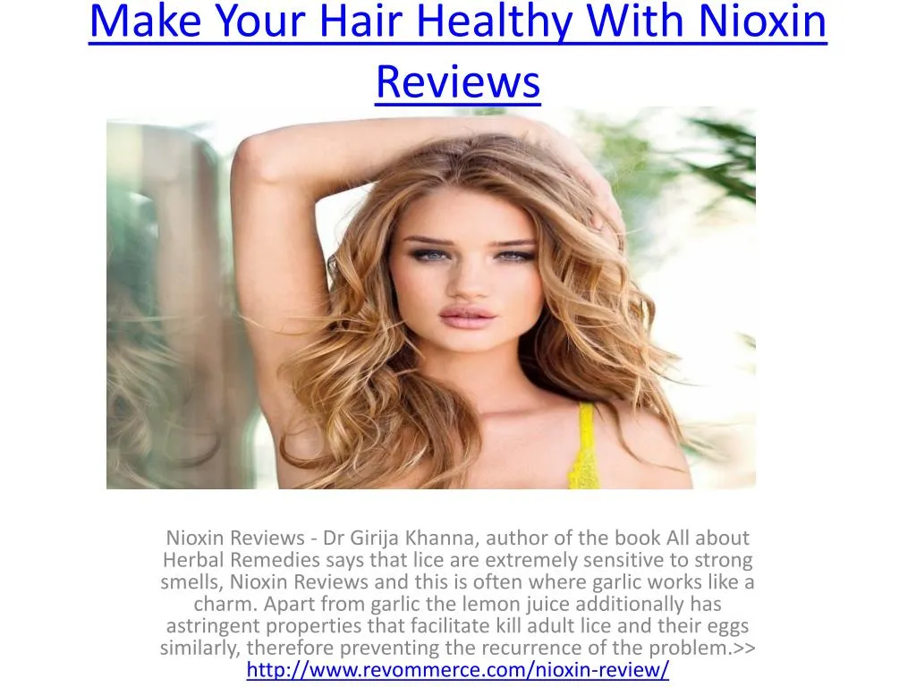 make your hair healthy with nioxin reviews