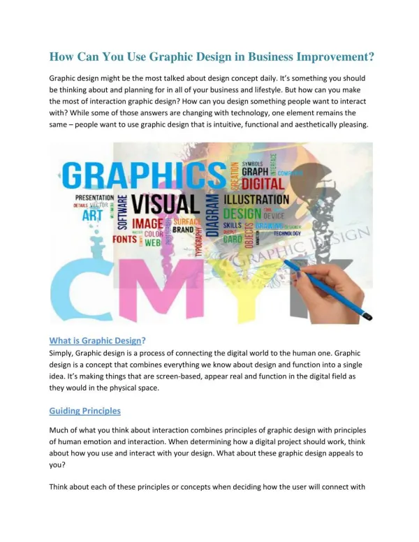 How Can You Use Graphic Design in Business Improvement?
