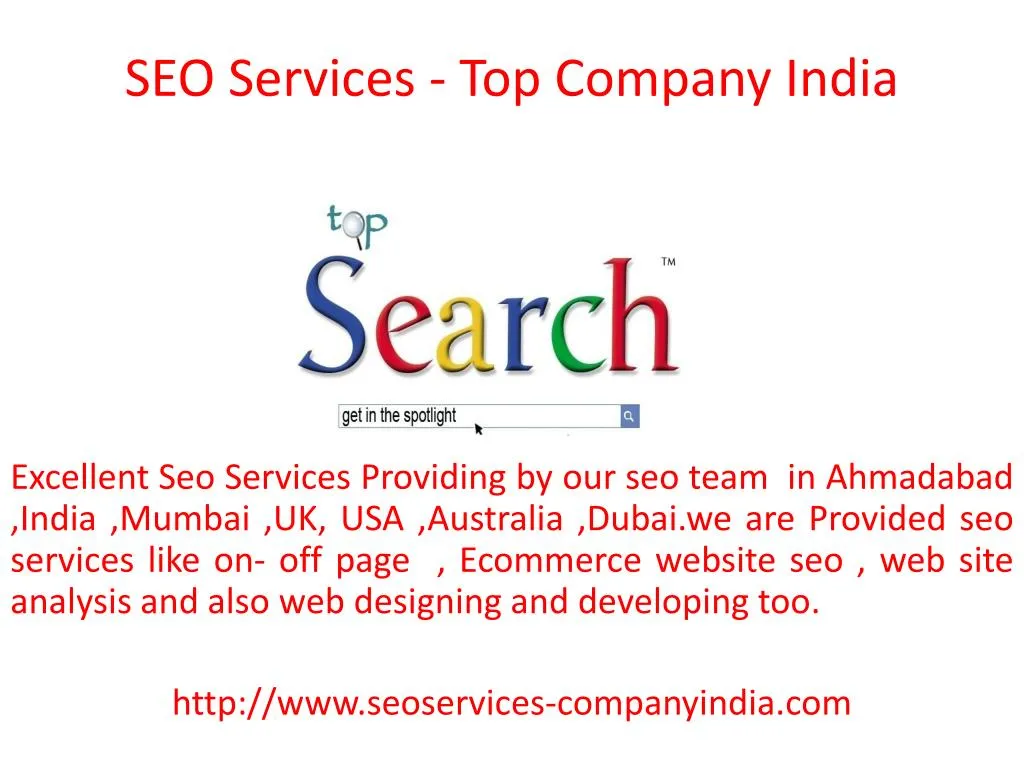 seo services top company india