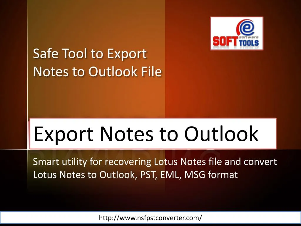 safe tool to export notes to outlook file