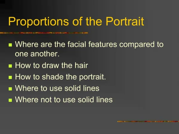 Proportions of the Portrait
