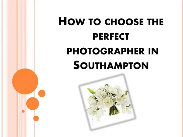 How to choose the perfect photographer in Southampton