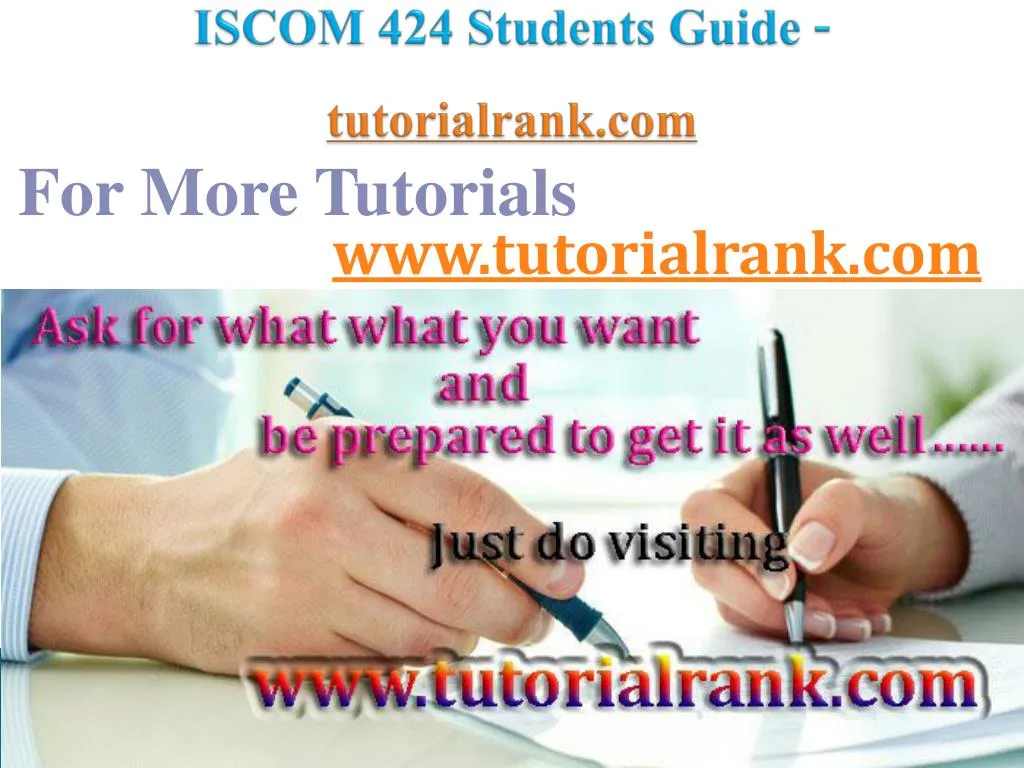 iscom 424 students guide tutorialrank com