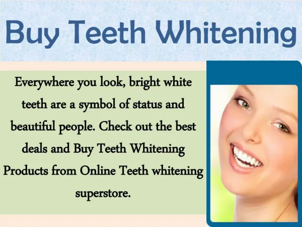 Best Teeth Whitening Products