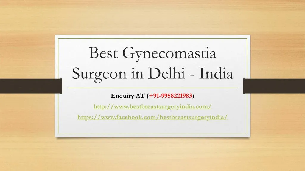 best gynecomastia surgeon in delhi india