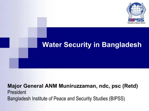 Water Security in Bangladesh