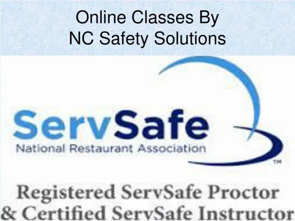 Online Servsafe Course In North Carolina