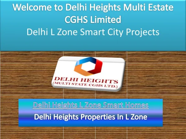 Delhi Heights L Zone Smart City Projects