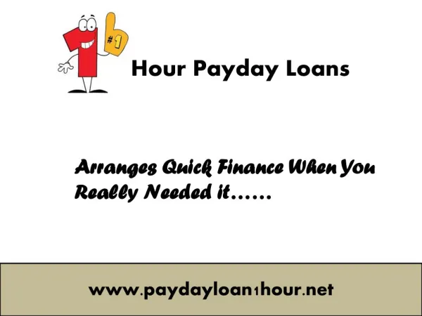 1Hour Loans- Quick Cash For Dealing With Sudden Expenses