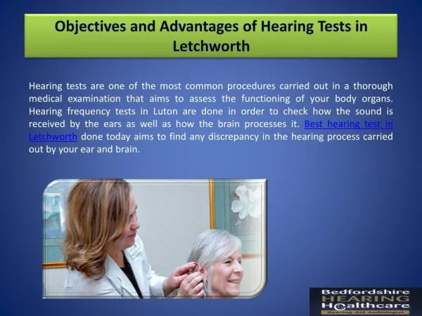 Objectives and Advantages of Hearing Tests in Letchworth