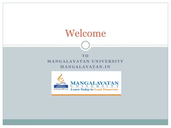 Mangalayatan University: Best University for Under Graduate & Post Graduate Courses