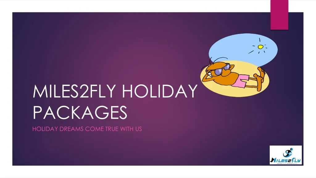 miles2fly holiday packages