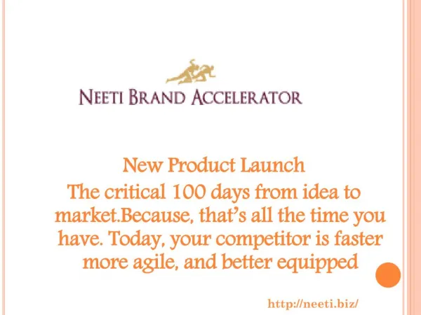 Neeti Brand accelerator