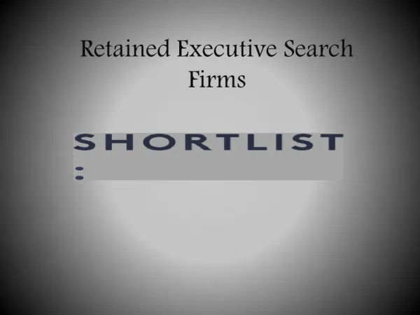 Retained Executive Search Firms