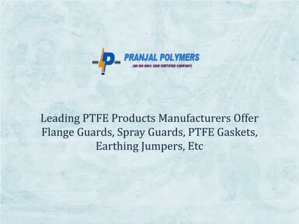 PTFE Flange Guards Manufacturers