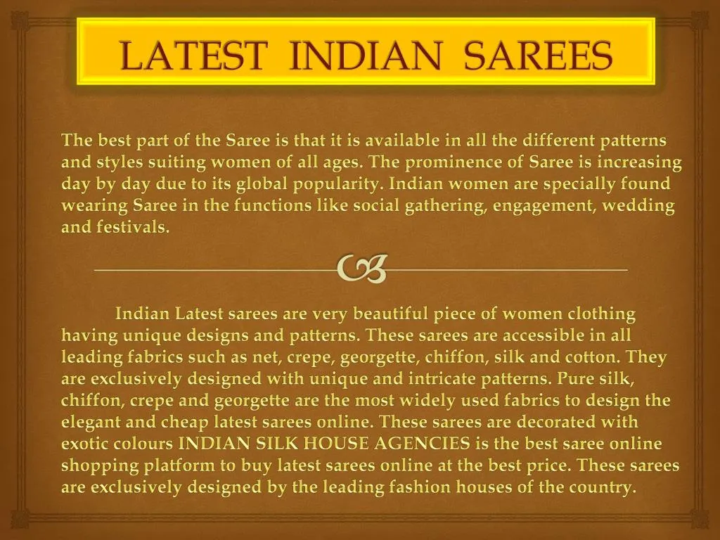 latest indian sarees