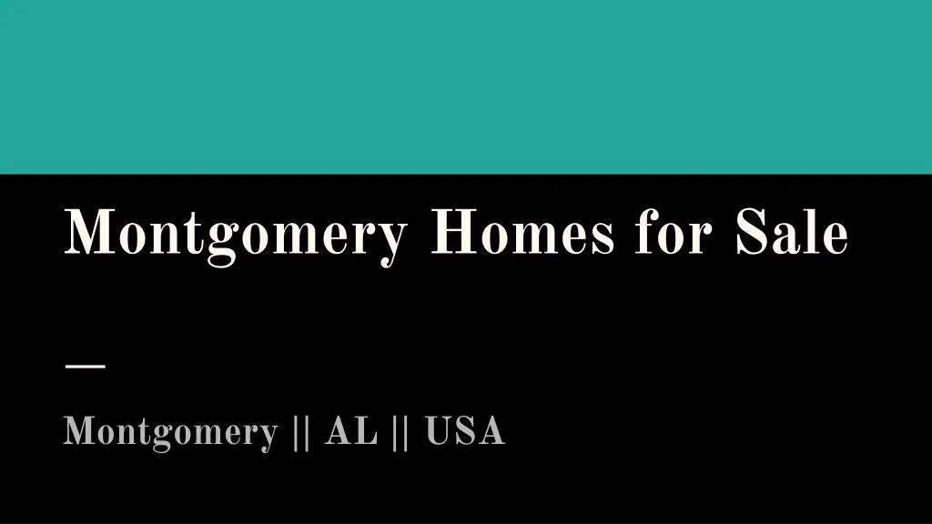 montgomery homes for sale