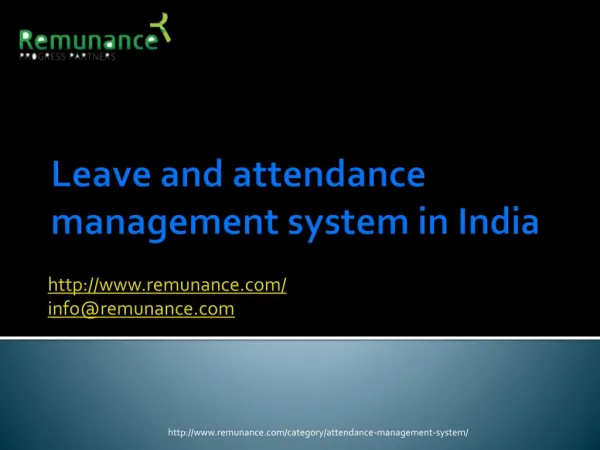 Leave and attendance management system in India
