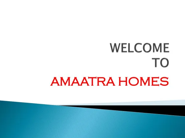 Amaatra homes by Amaatra group