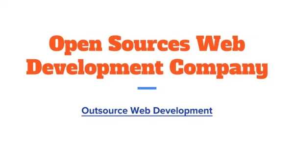 Open sources web development company india