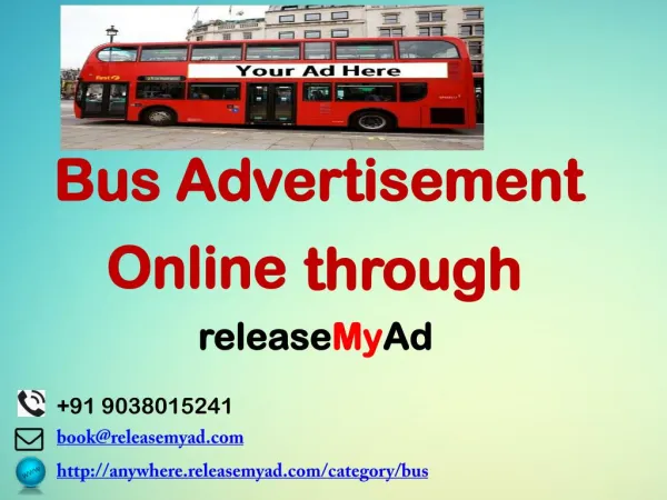 Book advertisements on Bus online via releaseMyAd